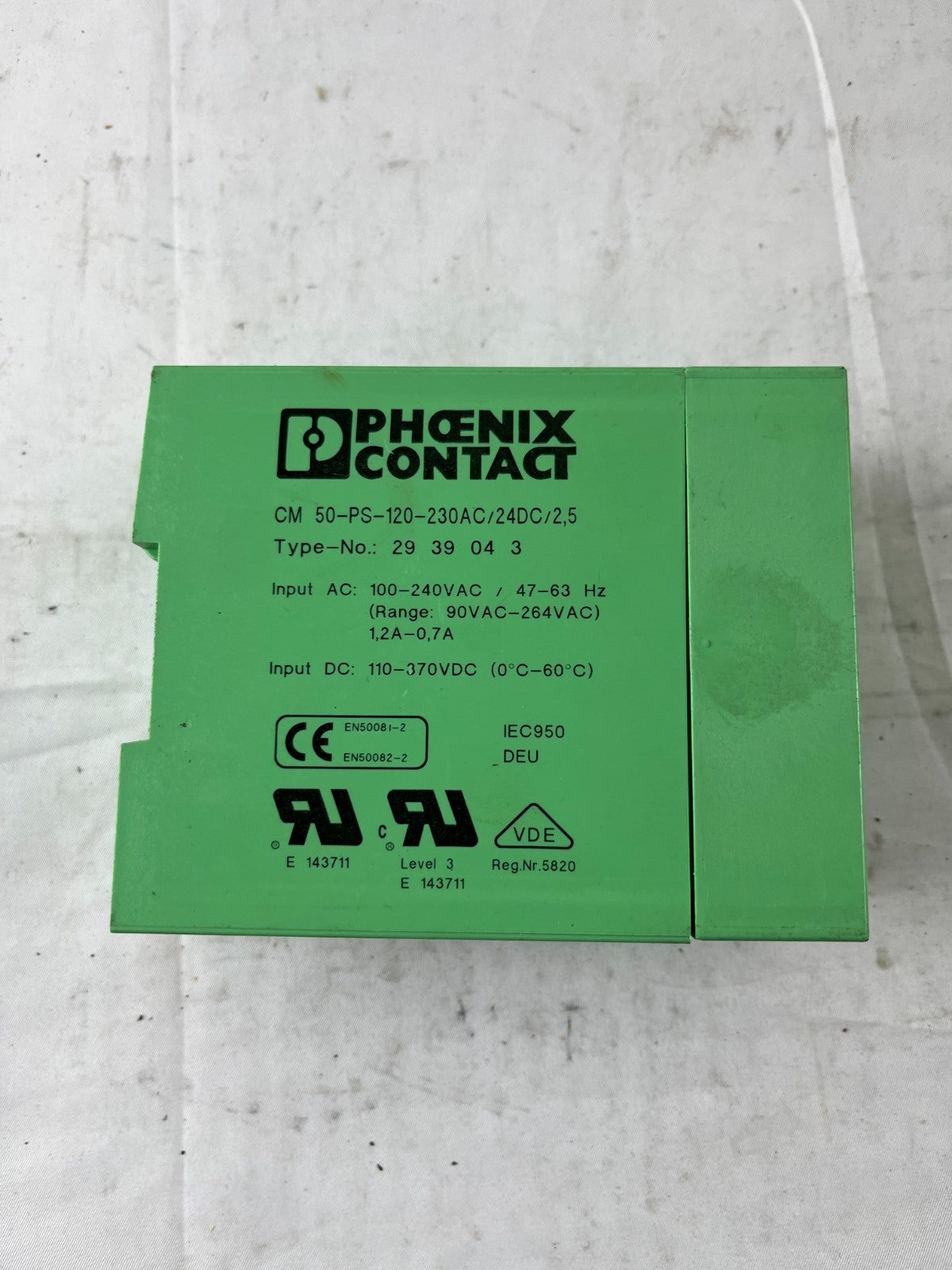 Phoenix Contact CM 50-PS-120-230AC/24DC/2,5 Power Supply 24VDC 2.5A Used Spare