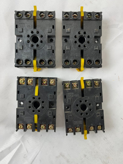 Omron P2CF-08-E Relay Socket 8-Pin DIN Rail Screw Terminal Lot 4pcs Spare Units