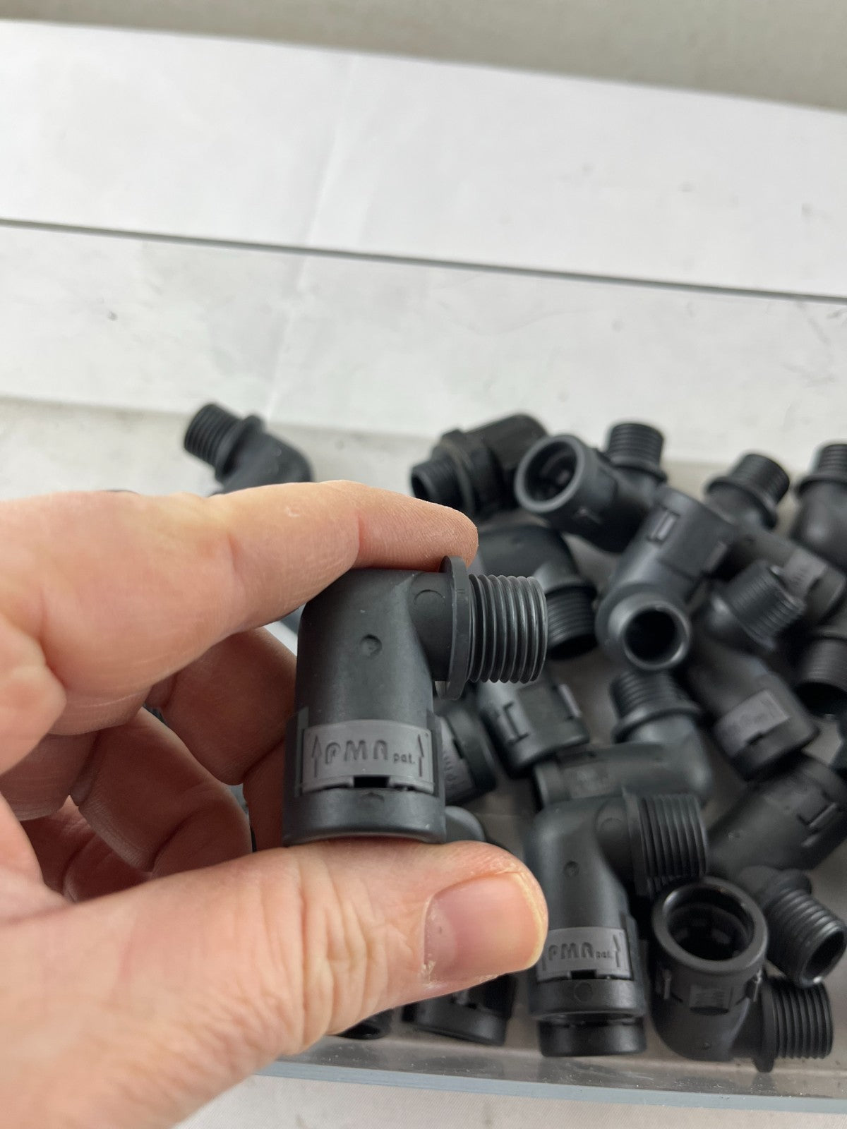 PMA 90 Degree Elbow Conduit Fitting Male Thread Black Lot Bundle Used