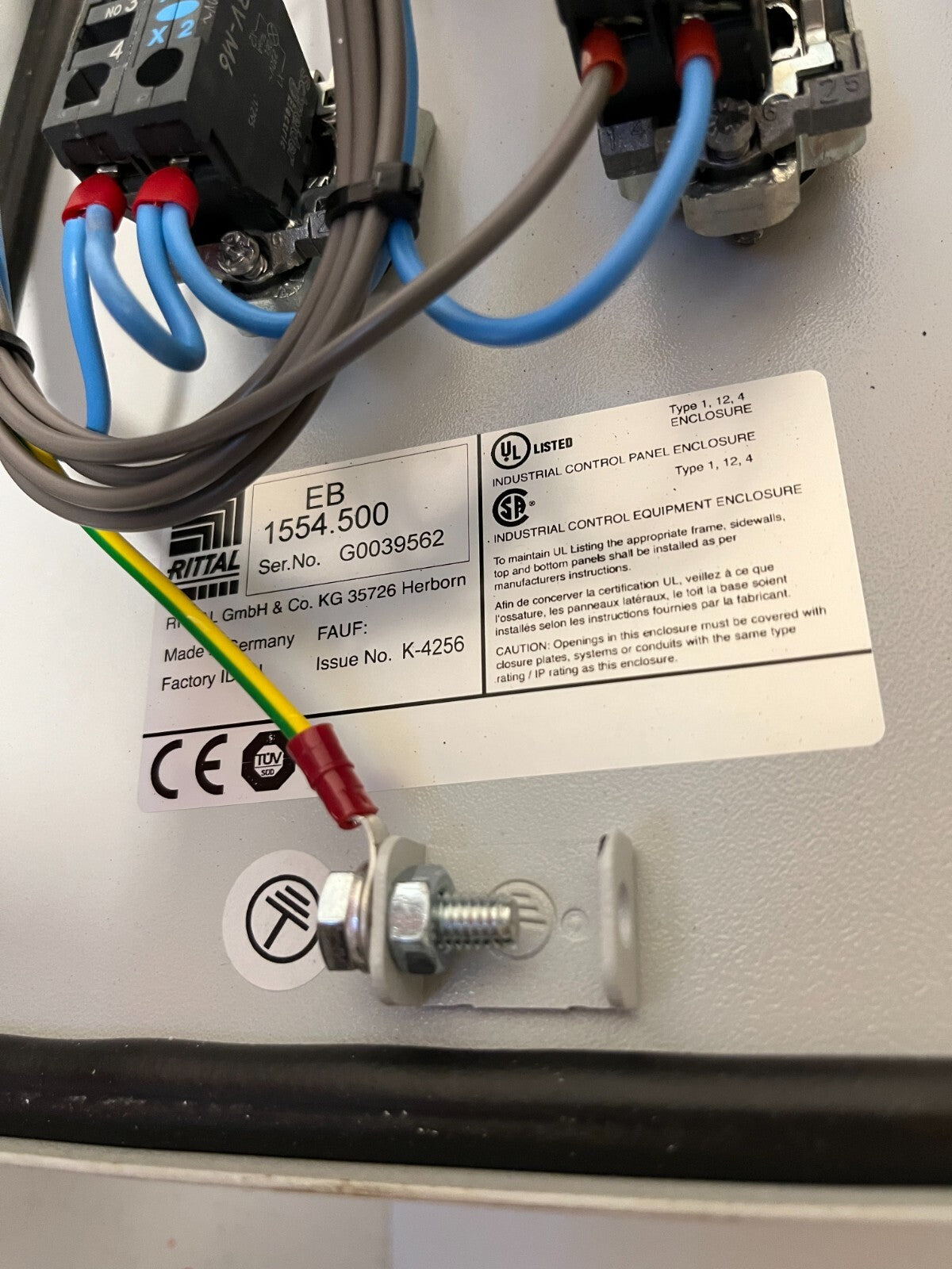 Industrial Control Panel w/ Omron H3CR Timer, Hager ERC216, Rittal Enclosure
