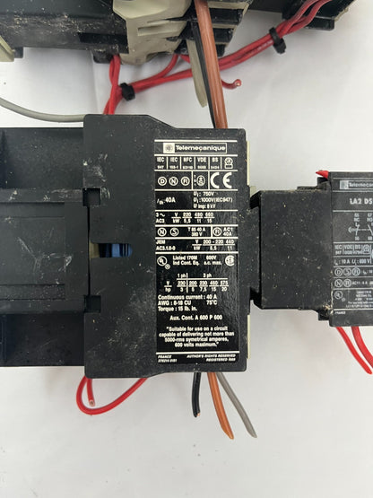 Telemecanique 40A AC Contactor + LA2 DS2 Pneumatic Time Delay Bundle – 2 Units