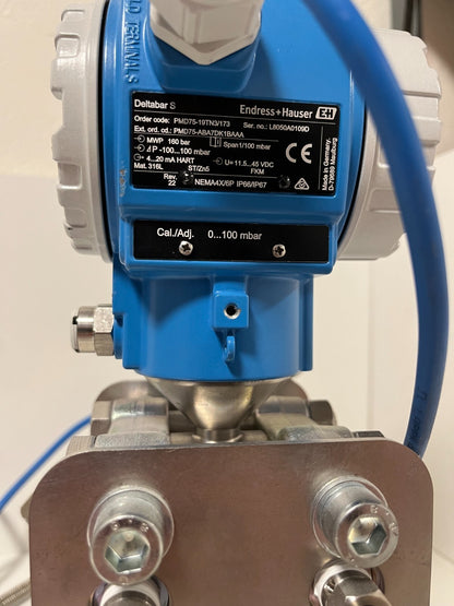 Endress+Hauser Deltabar S PMD75 Differential Pressure Transmitter 4-20mA HART