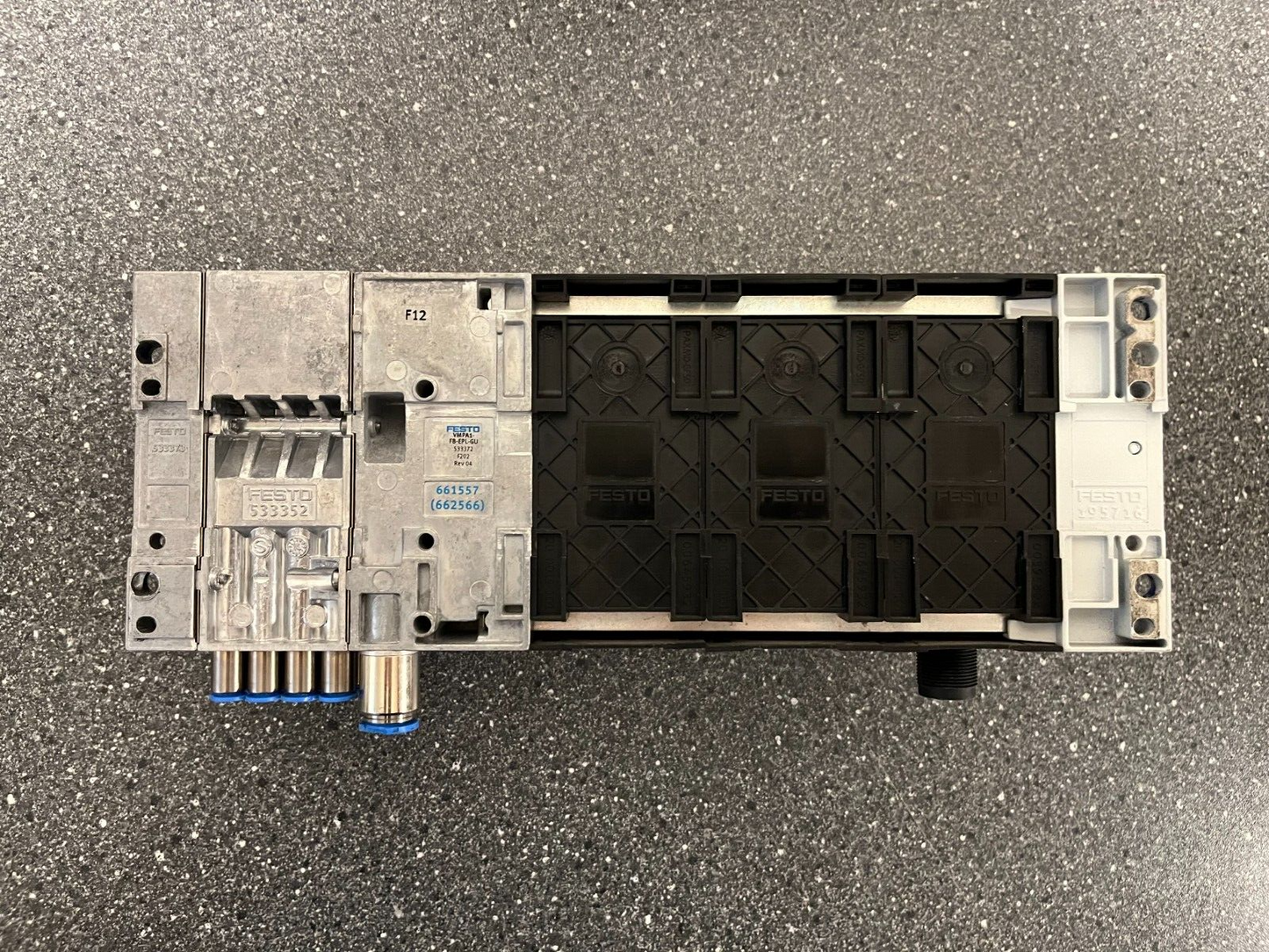 Festo Pneumatic Valve Manifold Assembly with Valves and Solenoids - Tested