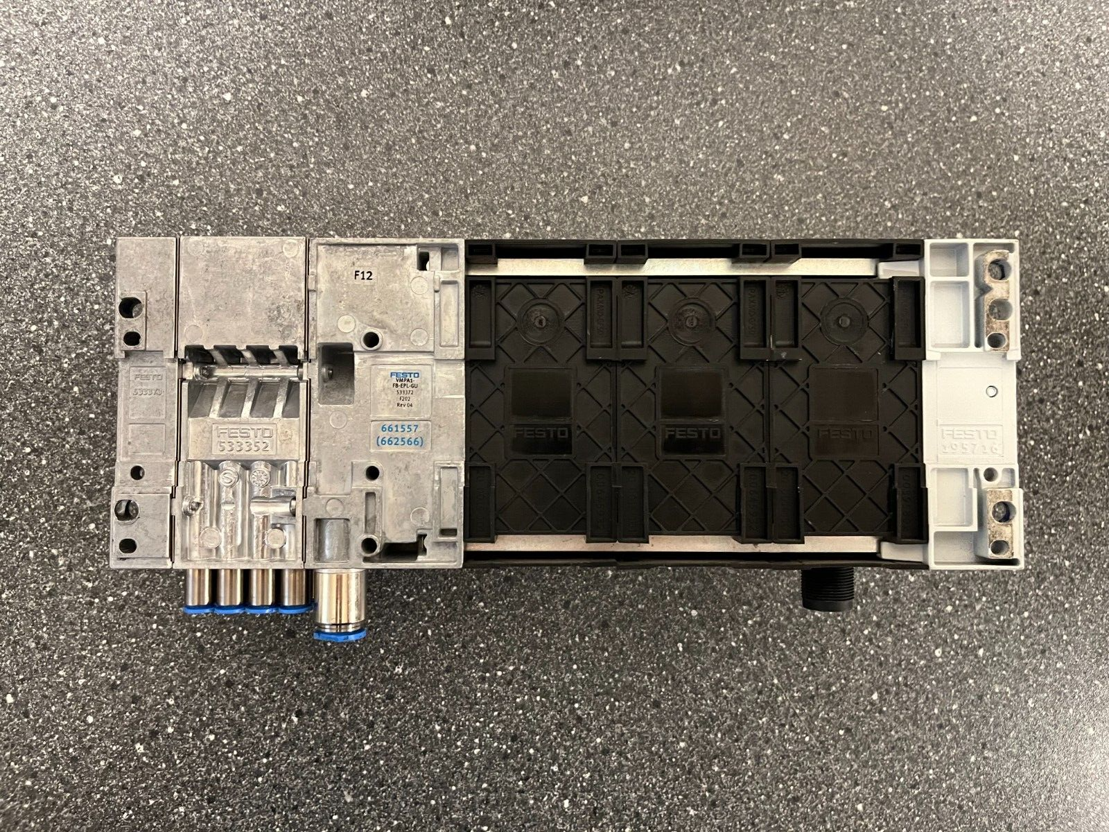 Festo Pneumatic Valve Manifold Assembly with Valves and Solenoids - Tested