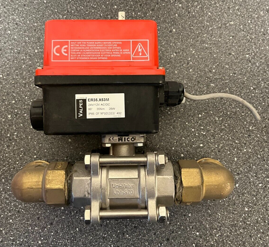 Valpes ER35.X53M Electric Actuator with Uni-Valve UNI-S70 Stainless Steel Valve
