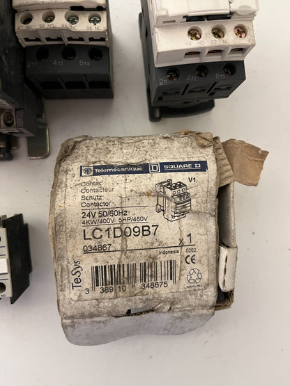 Telemecanique / Square D Industrial Contactor & Relay Lot – 5 pcs – Used Working