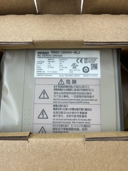 Omron R88D-GN04H-ML2 AC Servo Driver 400W 200–240V 1-Phase New in Box