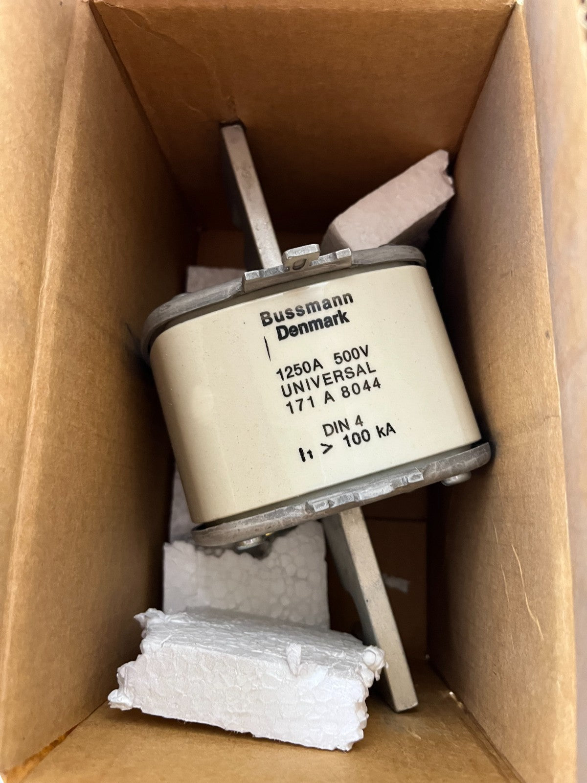 Bussmann 171A8044 Universal DIN 4 Fuse 1250A 500V High Speed NH New Spare