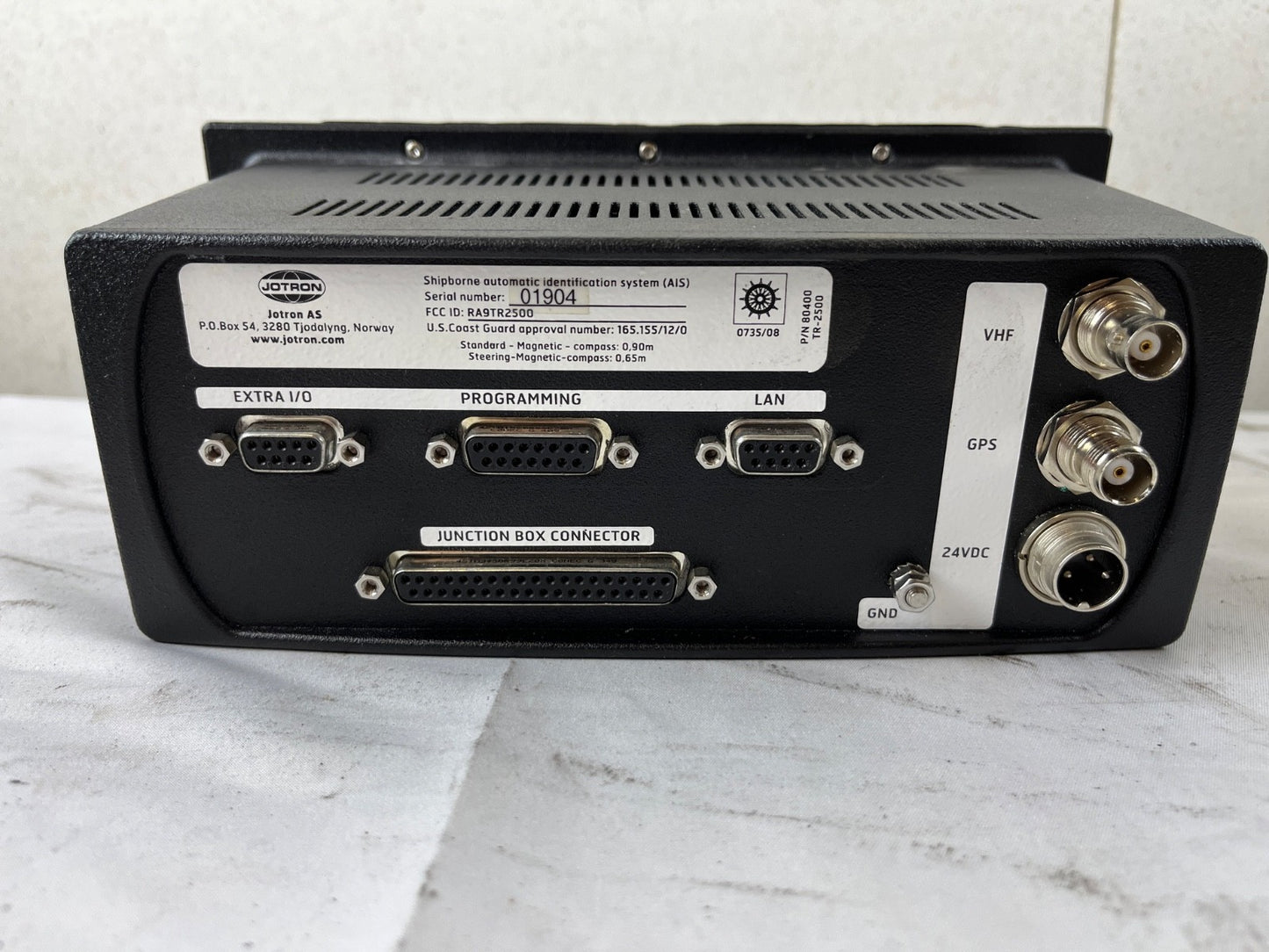 Jotron Tron UAIS TR-2500 AIS Transponder Shipborne Identification System Tested