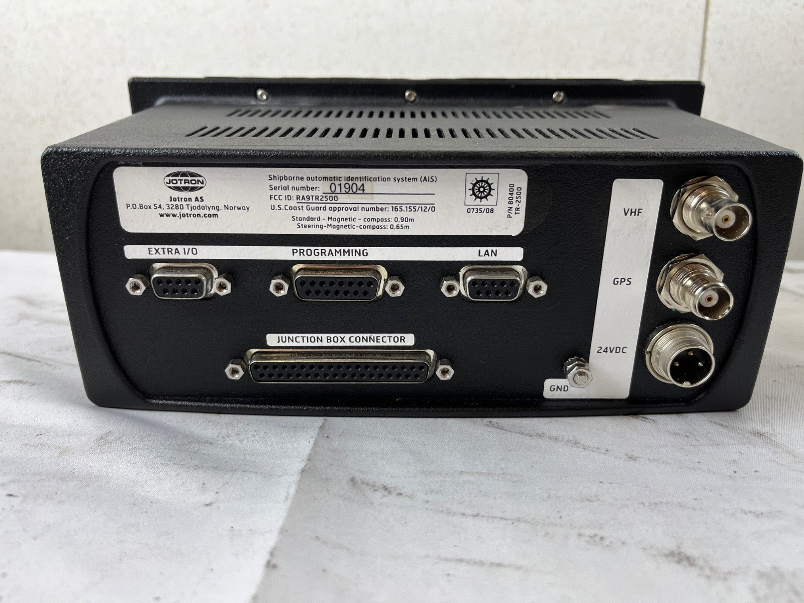Jotron Tron UAIS TR-2500 AIS Transponder Shipborne Identification System Tested