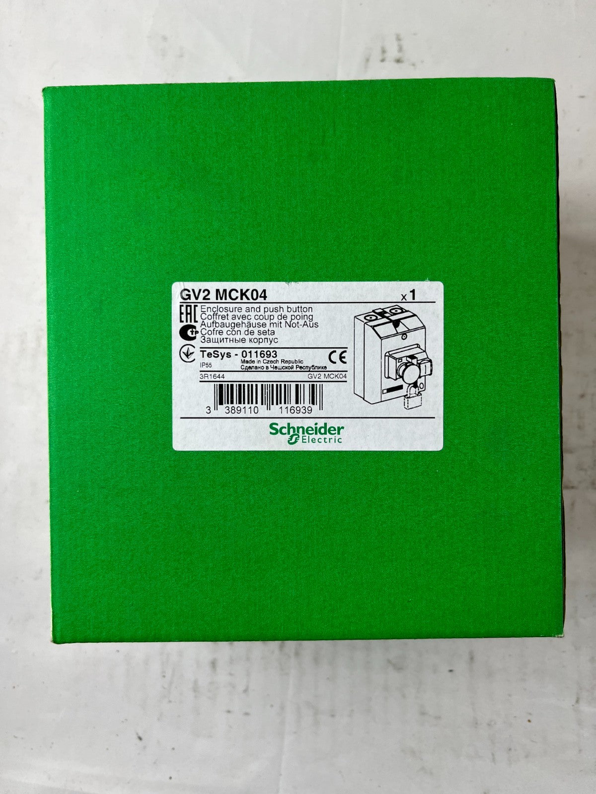 Schneider Electric GV2 MCK04 Enclosure Push Button IP55 TeSys New Unit