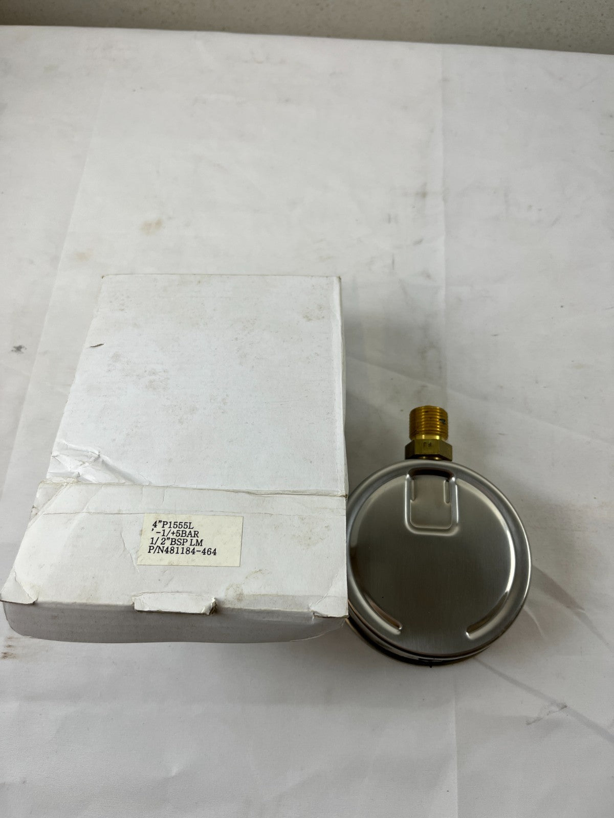 Pressure Gauge P1555L -1 To +5 Bar 4in Dial 1/2 BSP LM New In Box Spare Unit