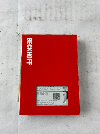 Beckhoff EL9410 EtherCAT Power Supply Terminal 24V DC 2A with Diagnostics New