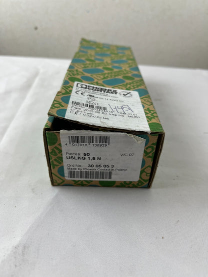 Phoenix Contact UK 5 N Terminal Block 3004362 DIN Rail 50 Pcs NEW Germany Box