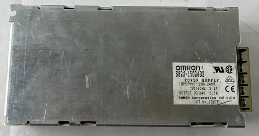 Omron S82J-15024D2 Power Supply 24V DC 6.5A 200–240V AC Used Japan Spare