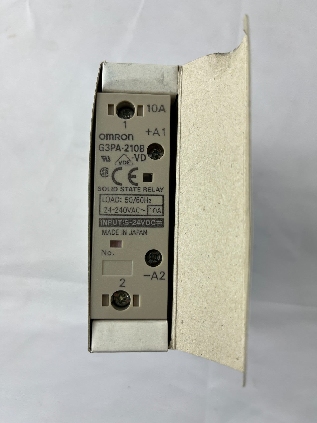 Omron G3PA‑210B‑VD Solid State Relay 10A 24–240Vac Output 5–24VDC Input New