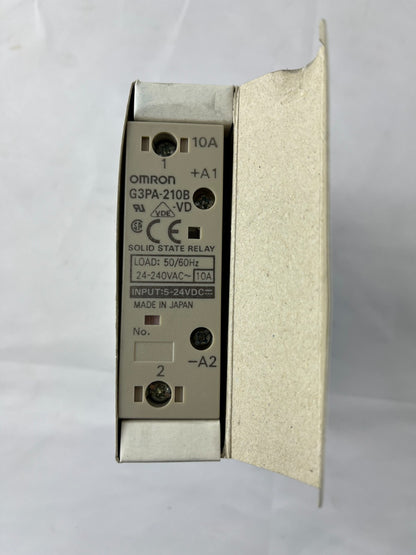 Omron G3PA‑210B‑VD Solid State Relay 10A 24–240Vac Output 5–24VDC Input New