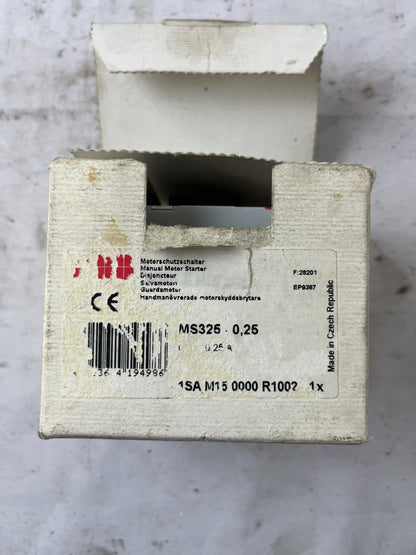 ABB MS325-0.25 Manual Motor Starter 0.16–0.25A 690V 3-Pole New in Box Spare