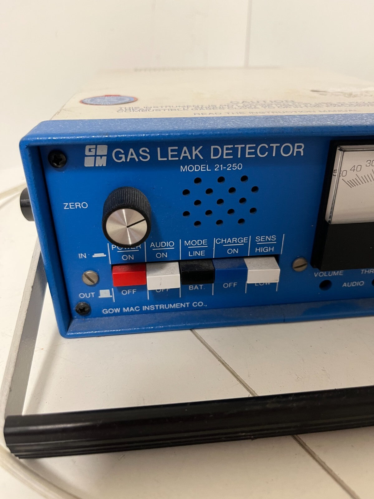 GOW-MAC 21-250 Gas Leak Detector Thermal Conductivity - Untested SOLD AS IS