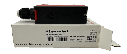 Leuze PRK 98/KR-3428-25 Retro-Reflective Photoelectric Sensor 20–230V AC/DC, New