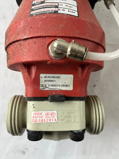 FIP VVM/NC Pneumatic Diaphragm Valve DN25 PN10 EPDM Smart Positioner Used Spare
