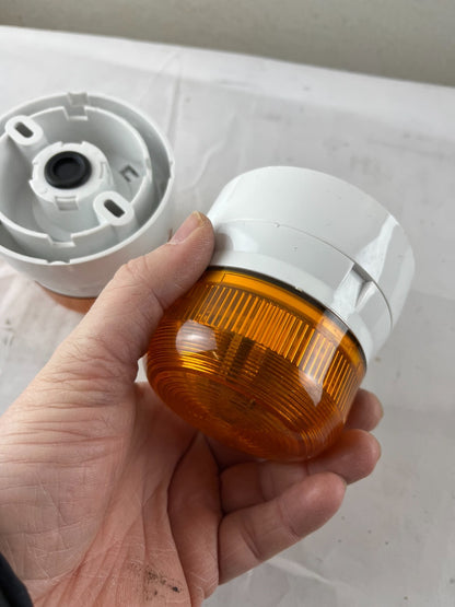 2x Industrial Amber Warning Beacon Light Surface Mount 24V Xenon Strobe NEW IP65