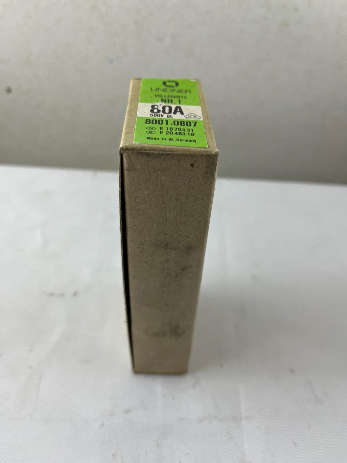 Lindner Vollschutz NH1 8001.0807 Fuse 80A 500V gL/gG Corrosion Resistant Germany