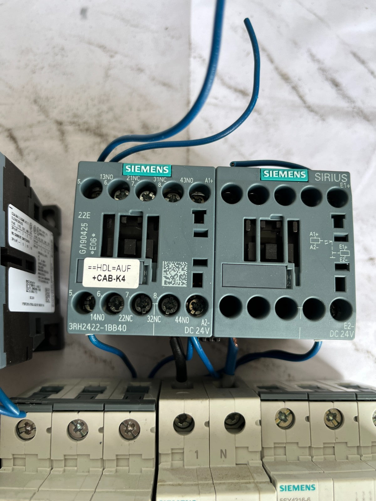 Siemens Sirius Contactors, Mcbs And Auxiliary Blocks Mixed Lot Used/New Spares
