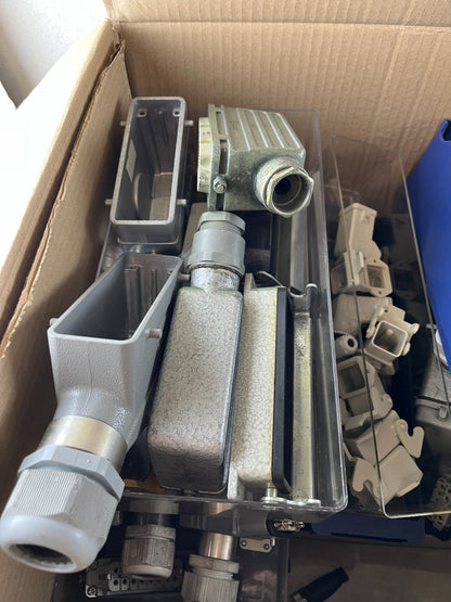 Harting Heavy Duty Connector Housings & Inserts Mixed Lot ~10kg Used Han Series