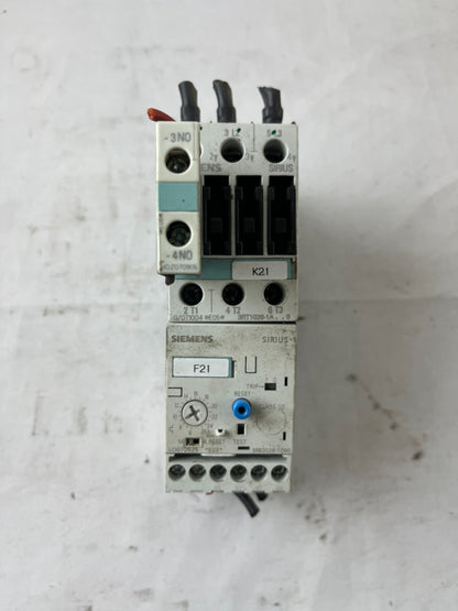 Siemens Sirius 3RB2026-1QB0 Overload Relay + 3RT2026 Contactor w/ 3RH1921-1CA10