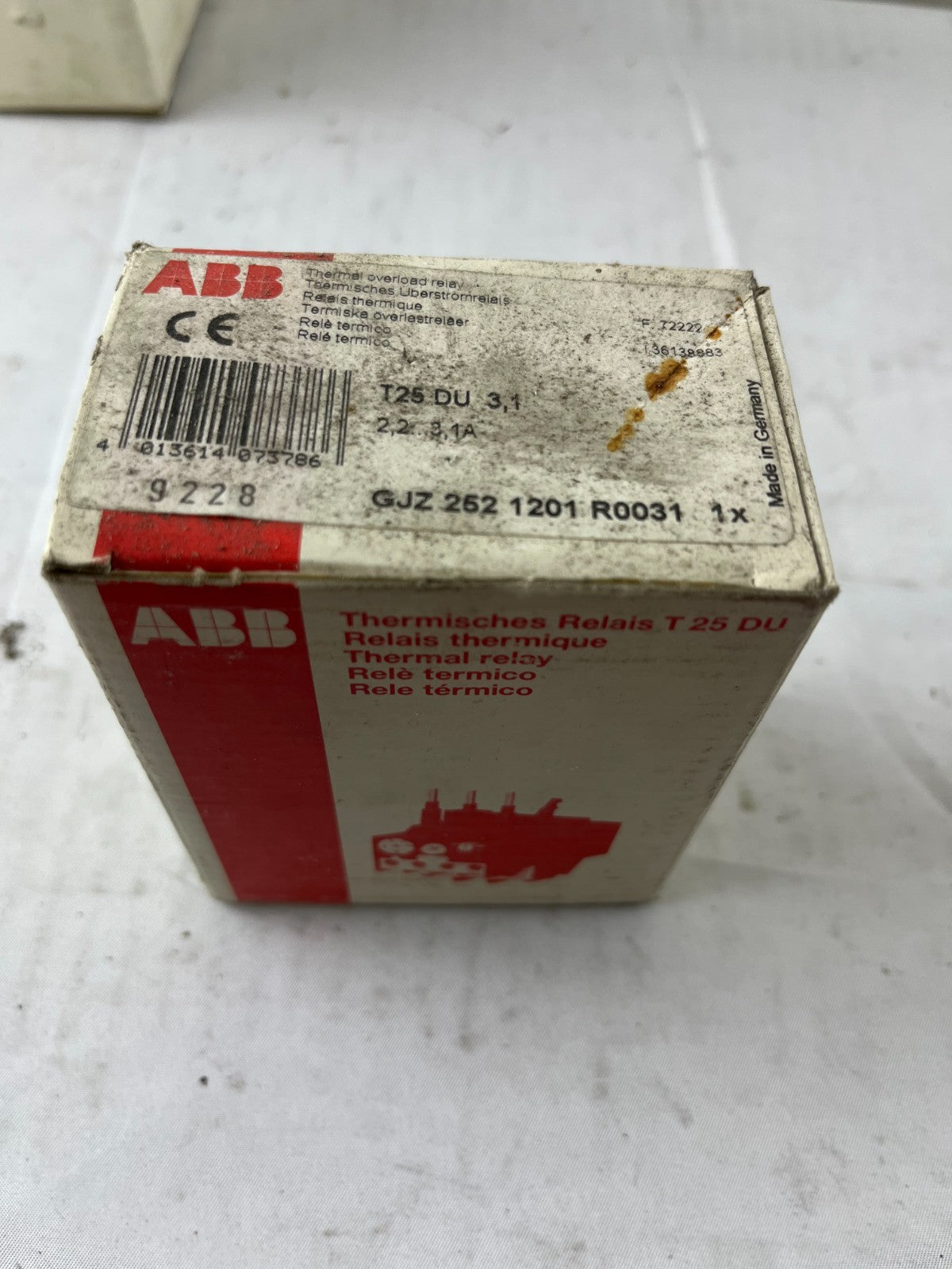 ABB T25 DU 3.1 Thermal Overload Relay 2.2–3.1A New in Box Spare Part