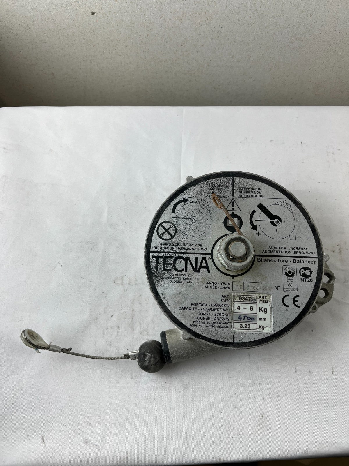 Tecna 9347S Tool Balancer 4–6 kg 4500 mm Spring Retractor Used Spare Unit