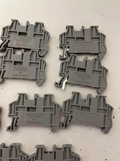 Lot of 11 Phoenix Contact CLIPFIX 35-5 DIN Rail Mounting Adapters – Used