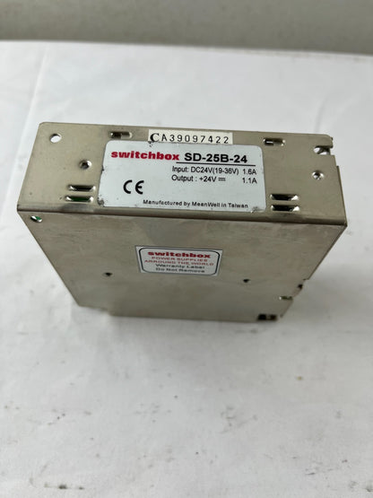Mean Well Switchbox SD-25B-24 DC-DC Converter 24V 1.1A 24VDC Input 19–36V Used