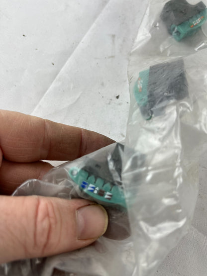 Unknown Fieldbus / Network Plug Connector A/B Color Coded Green Housing Lot Of 5