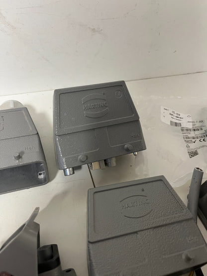 Harting Han Heavy Duty Connector Lot Enclosures Inserts Cable Hoods Used Bundle