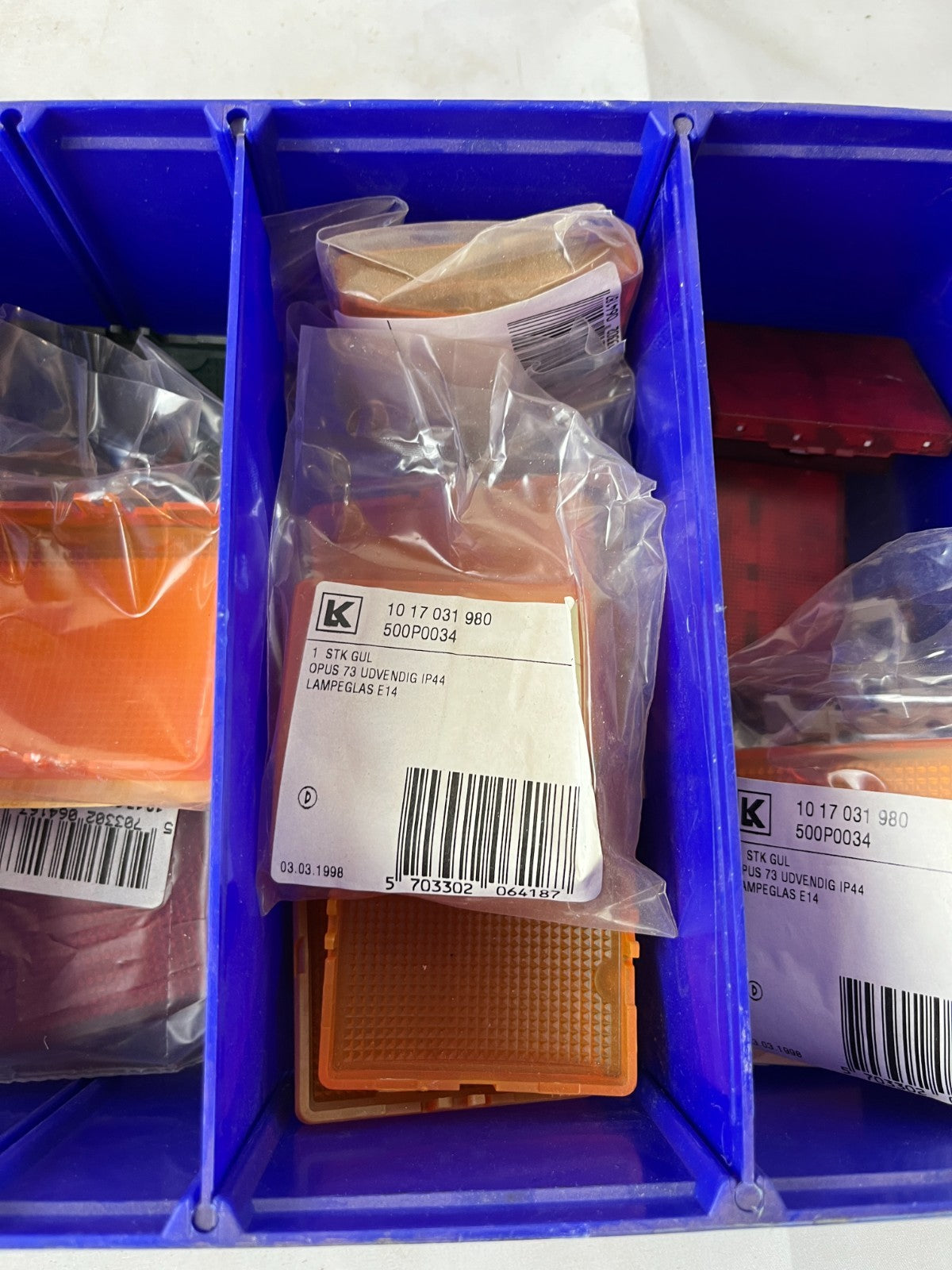 LK OPUS 73 IP44 E14 Lamp Glass Covers Red Yellow New Mixed Lot Spare Units