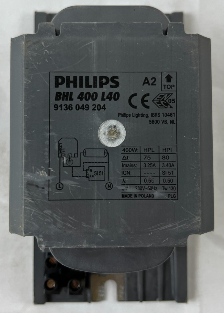 Philips BHL 400 L40 Ballast 9136049204 400W HPL HPI 230V Used Spare Unit