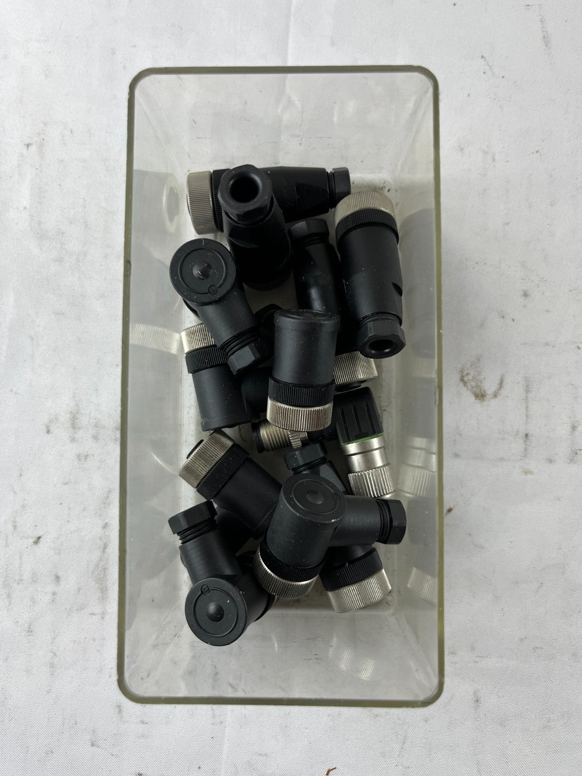 M12 90° Angled Field Wireable Connectors Bundle Used Spare Parts