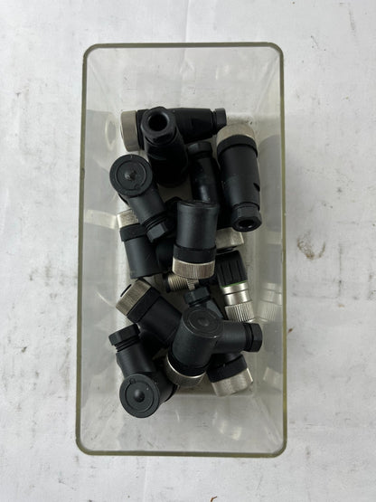 M12 90° Angled Field Wireable Connectors Bundle Used Spare Parts