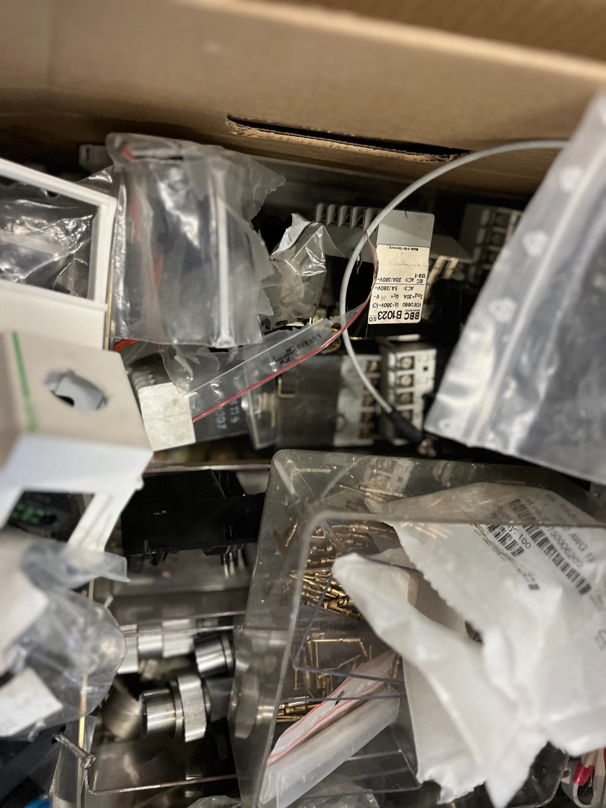 Mixed Industrial Automation Components Connectors Relays Terminal Blocks Lot