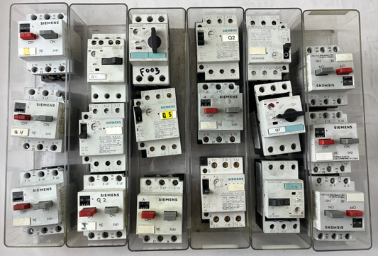 Siemens Motor Starter Lot 18pcs 3VE1 3RV 3VU MPCB Used Working Spare Units