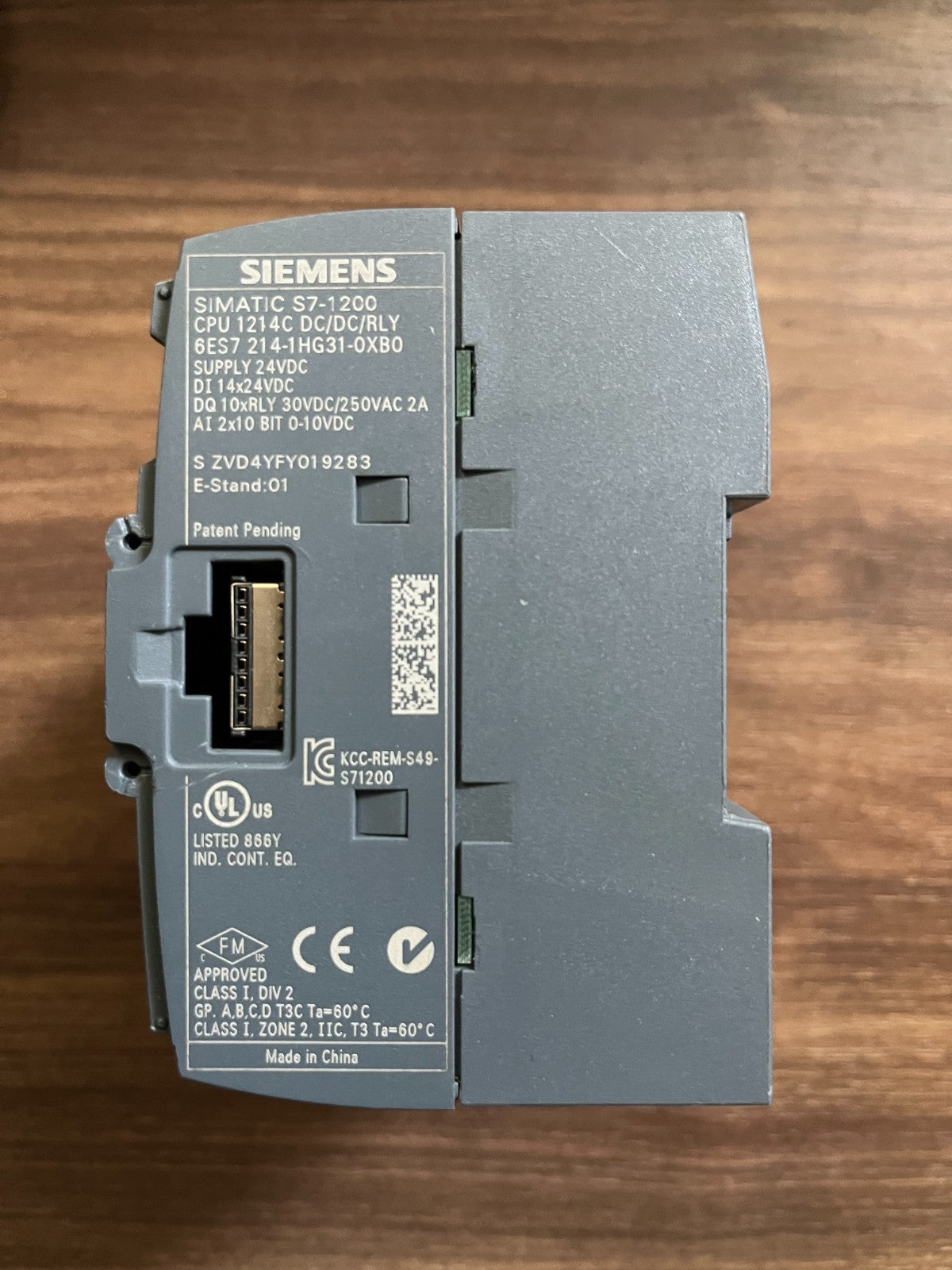 Siemens S7-1200 CPU 1214C 6ES7 214-1HG31-0XB0 PLC DC/DC/RLY Profinet USED