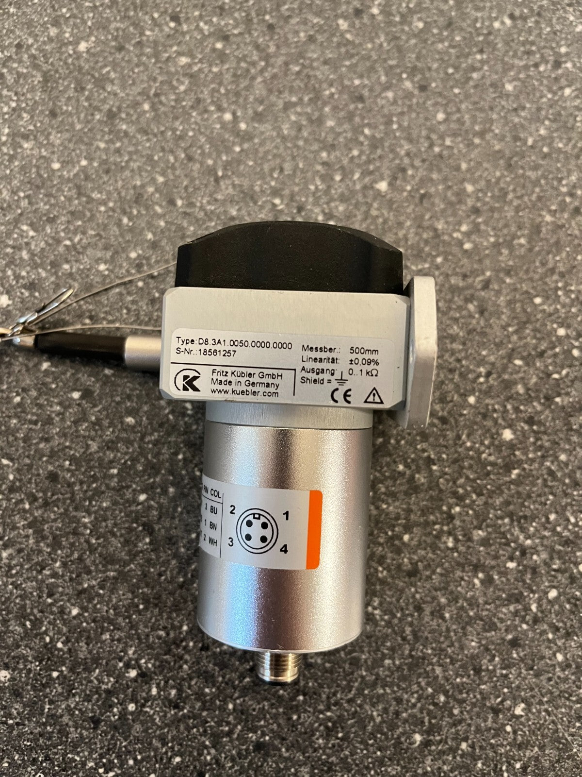 Kübler D8.3A1.0050.A333.0000 Draw Wire Encoder 500mm - Used, Excellent Condition