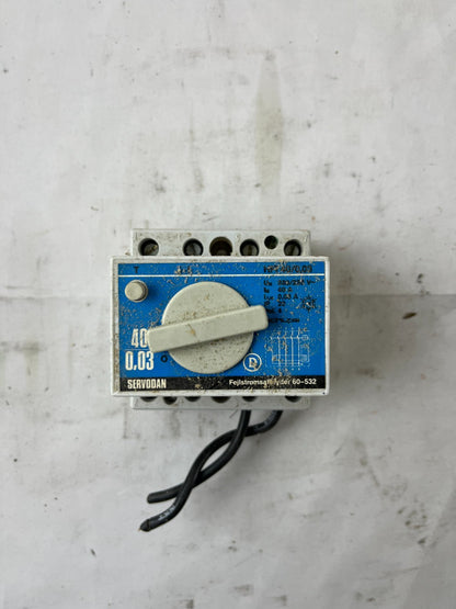 Servodan HPFI 40A 0.03A Residual Current Relay 4‑Pole Made in West Germany Used