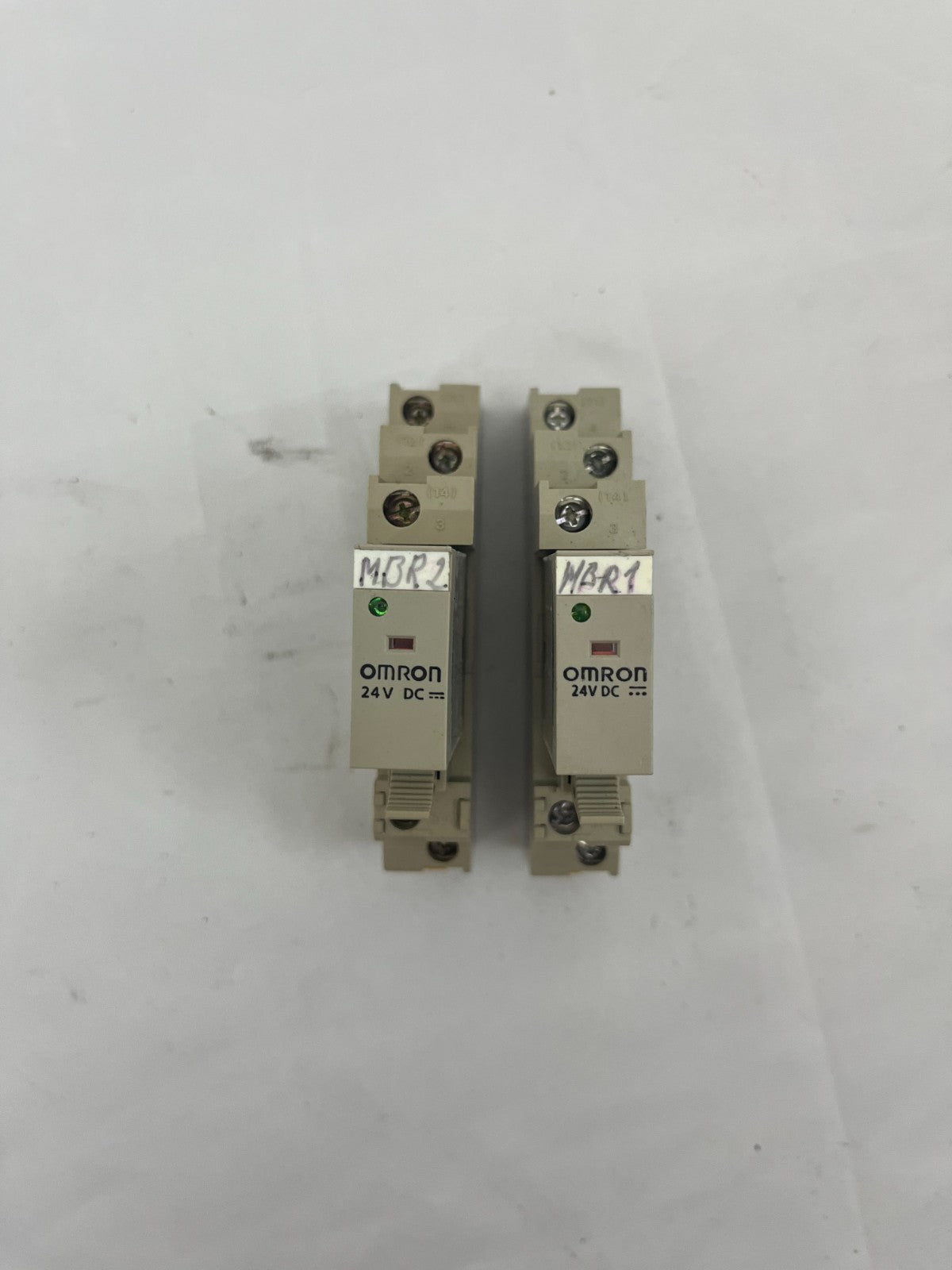 Omron G2R-1-SN 24V DC SPDT Industrial Relay Bundle – 2x Used, Tested, DIN Mount