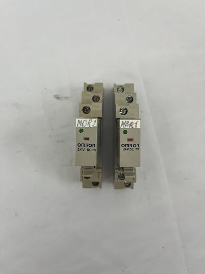 Omron G2R-1-SN 24V DC SPDT Industrial Relay Bundle – 2x Used, Tested, DIN Mount