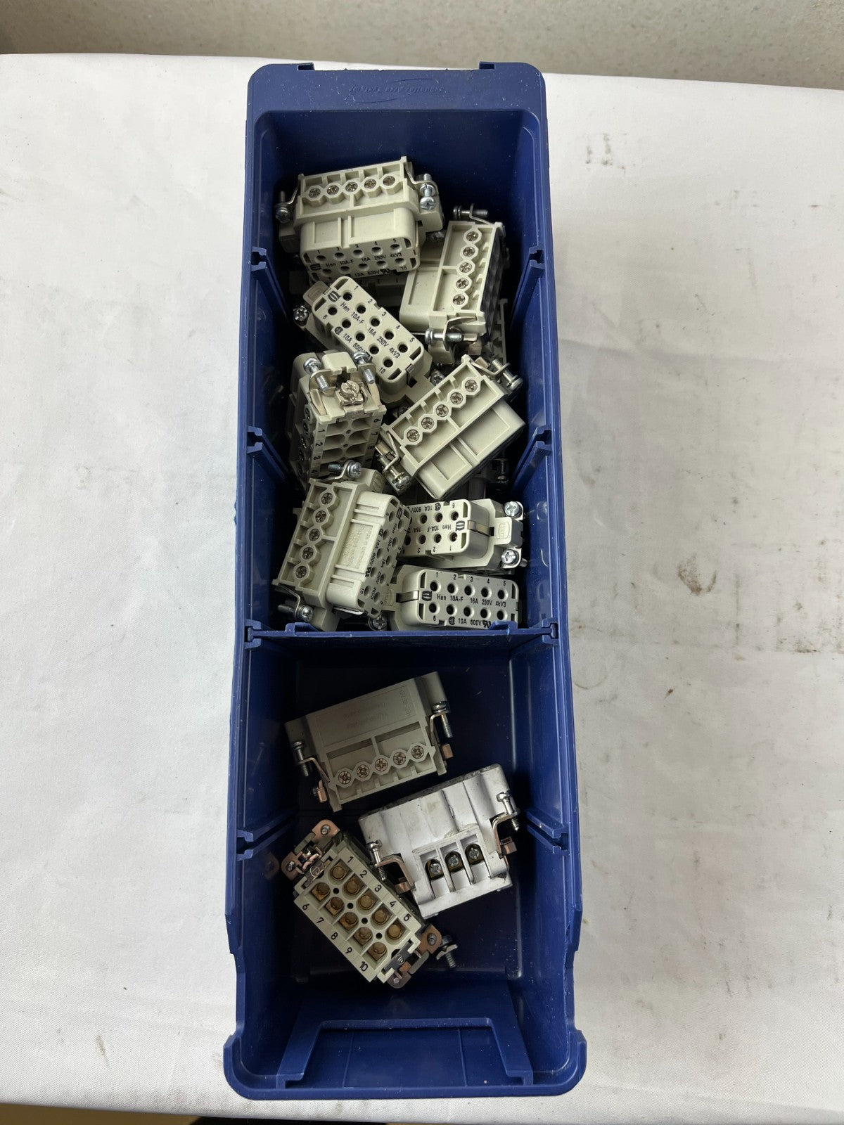 Harting Han 10A-F 16A 250V 10 Pole Inserts Bundle Used Mixed Spare Parts