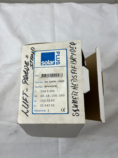 Solar Plus SA 440H IP65 4P+H+PE Safety Isolator Switch 40 A New Spare Unit