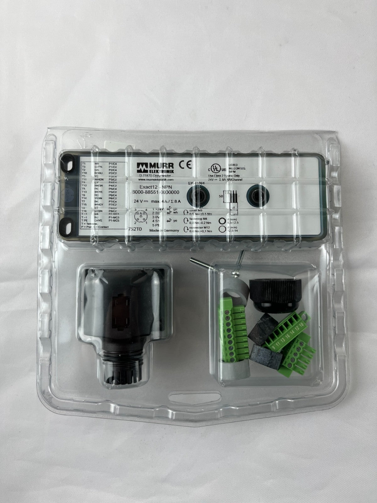Murr Elektronik 8000-88551-0000000 Exact12 M12 Distribution Box 8×M12 5-Pin NPN